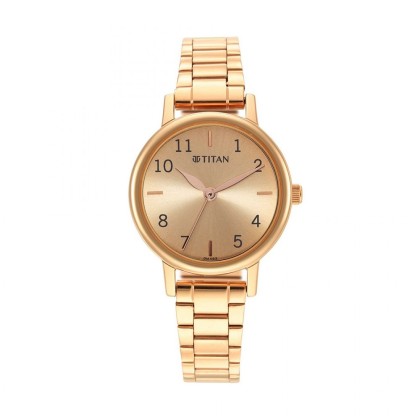 Titan Karishma 2678WM01 Rose Gold Dial Stainless Steel Strap Quartz Women Watch Titan Karishma 2678WM01 Rose Gold Dial Stainless Steel Strap Quartz Women Watch