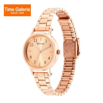Titan Karishma 2678WM01 Rose Gold Dial Stainless Steel Strap Quartz Women Watch Titan Karishma 2678WM01 Rose Gold Dial Stainless Steel Strap Quartz Women Watch