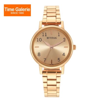 Titan Karishma 2678WM01 Rose Gold Dial Stainless Steel Strap Quartz Women Watch Titan Karishma 2678WM01 Rose Gold Dial Stainless Steel Strap Quartz Women Watch