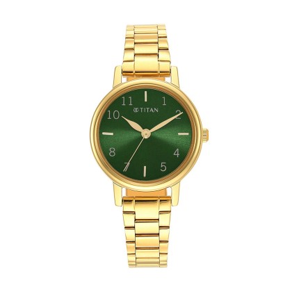 Titan Karishma 2678YM01 Green Dial Stainless Steel Strap Quartz Women Watch Titan Karishma 2678YM01 Green Dial Stainless Steel Strap Quartz Women Watch