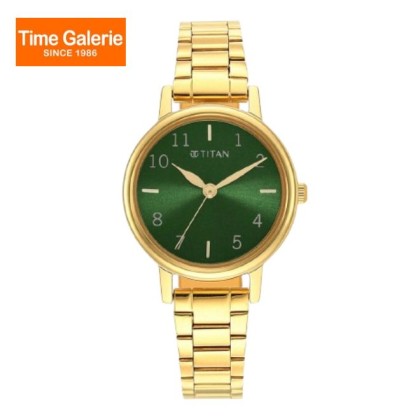 Titan Karishma 2678YM01 Green Dial Stainless Steel Strap Quartz Women Watch Titan Karishma 2678YM01 Green Dial Stainless Steel Strap Quartz Women Watch