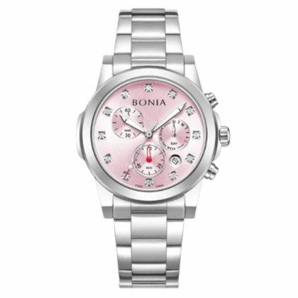 Bonia Chronograph BNB10846-2377C Pink Sunray Dial Color Women Watch Bonia Chronograph BNB10846-2377C Pink Sunray Dial Color Women Watch