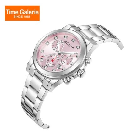 Bonia Chronograph BNB10846-2377C Pink Sunray Dial Color Women Watch Bonia Chronograph BNB10846-2377C Pink Sunray Dial Color Women Watch