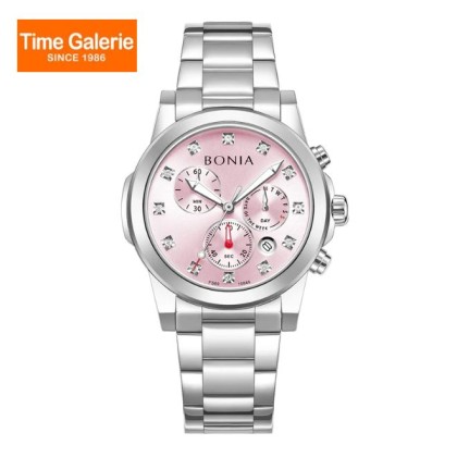 Bonia Chronograph BNB10846-2377C Pink Sunray Dial Color Women Watch Bonia Chronograph BNB10846-2377C Pink Sunray Dial Color Women Watch