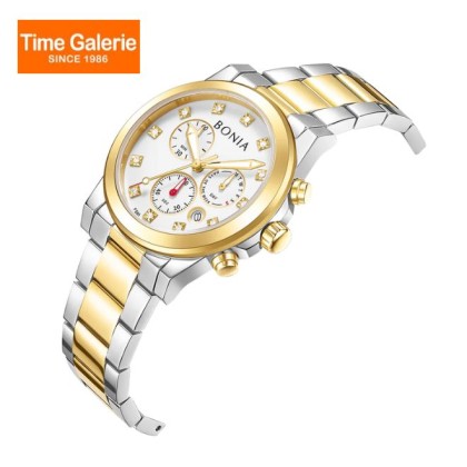 Bonia Chronograph BNB10846-2117C White Ceramic Dial Color Women Watch Bonia Chronograph BNB10846-2117C White Ceramic Dial Color Women Watch
