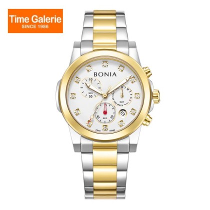 Bonia Chronograph BNB10846-2117C White Ceramic Dial Color Women Watch Bonia Chronograph BNB10846-2117C White Ceramic Dial Color Women Watch