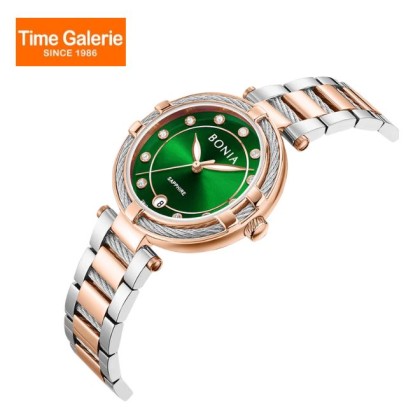 Bonia Valore Elegance BNB10848-2697 Green Sunray Dial Color Women Watch Bonia Valore Elegance BNB10848-2697 Green Sunray Dial Color Women Watch