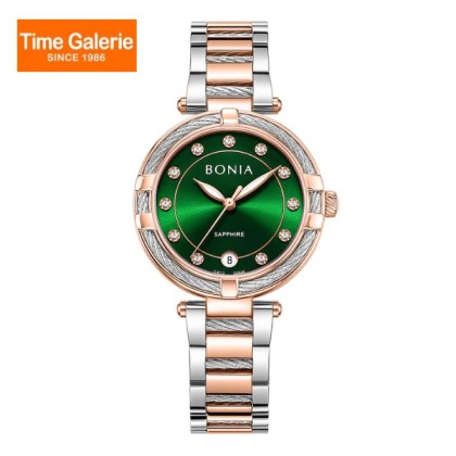 Bonia Valore Elegance BNB10848-2697 Green Sunray Dial Color Women Watch Bonia Valore Elegance BNB10848-2697 Green Sunray Dial Color Women Watch