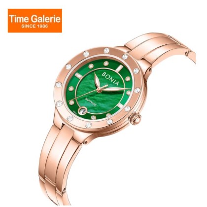 Bonia Stelle Elegance BNB10870-2597S Green Dial Color Women Watch