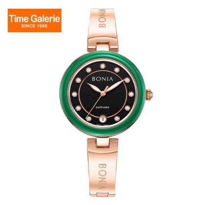 Bonia Elegance 3 Top Rings Set BNB10864-2537S Black Ceramic Dial Color Women Watch Bonia Elegance 3 Top Rings Set BNB10864-2537S Black Ceramic Dial Color Women Watch