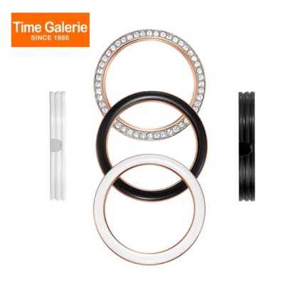 Bonia Elegance 3 Top Rings Set BNB10864-2537S Black Ceramic Dial Color Women Watch Bonia Elegance 3 Top Rings Set BNB10864-2537S Black Ceramic Dial Color Women Watch