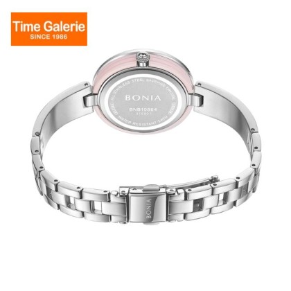 Bonia Elegance 3 Top Rings Set BNB10864-2317S White Ceramic Dial Color Women Watch