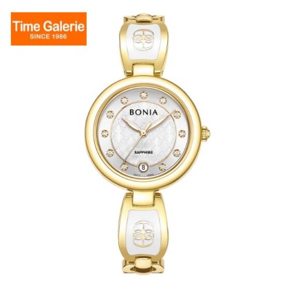 Bonia Elegance 3 Top Rings Set BNB10865-2217S Silver Dial Color Women Watch