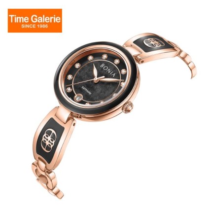 Bonia Elegance 3 Top Rings Set BNB10865-2537S Black Dial Color Women Watch Bonia Elegance 3 Top Rings Set BNB10865-2537S Black Dial Color Women Watch