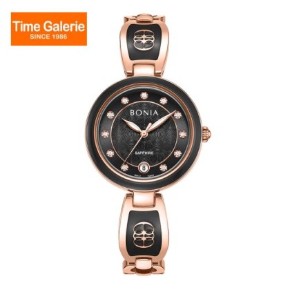 Bonia Elegance 3 Top Rings Set BNB10865-2537S Black Dial Color Women Watch Bonia Elegance 3 Top Rings Set BNB10865-2537S Black Dial Color Women Watch