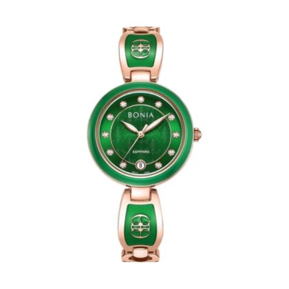 Bonia Elegance 3 Top Rings Set BNB10865-2597S Green Dial Color Women Watch Bonia Elegance 3 Top Rings Set BNB10865-2597S Green Dial Color Women Watch