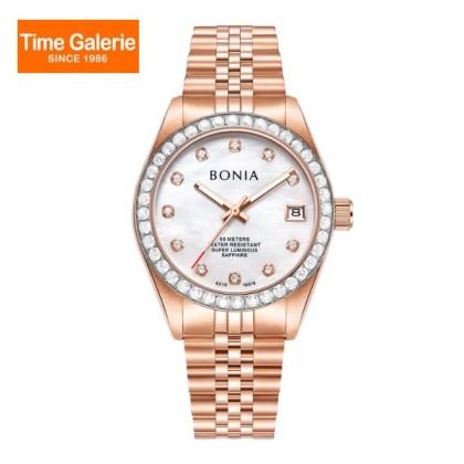 Bonia Elegance Automatic BNB10876-2557S White Mother Of Pearl Dial Color Women Watch Bonia Elegance Automatic BNB10876-2557S White Mother Of Pearl Dial Color Women Watch