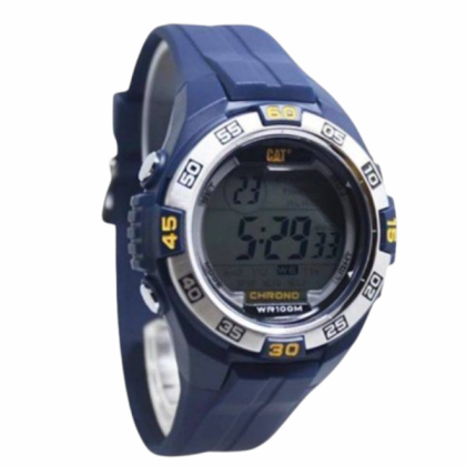 CAT DIGIMAX OC-147-26-247 Digital Silver Dial Blue Pu Strap Men Watch