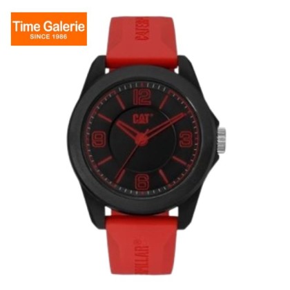 CAT Landscape LN-160-28-138 Black Red Silicone Analog Men Watch