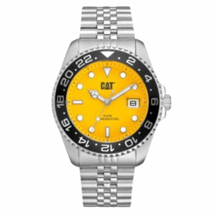 CAT R-TYPE 1.2 AO-141-11-727| Yellow Dial | Stainless Steel | Analogue Men Watch CAT R-TYPE 1.2 AO-141-11-727| Yellow Dial | Stainless Steel | Analogue Men Watch