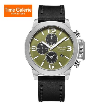 Alexandre Christie ALCW6280GCLSSGN Genuine Leather Strap Men Watch