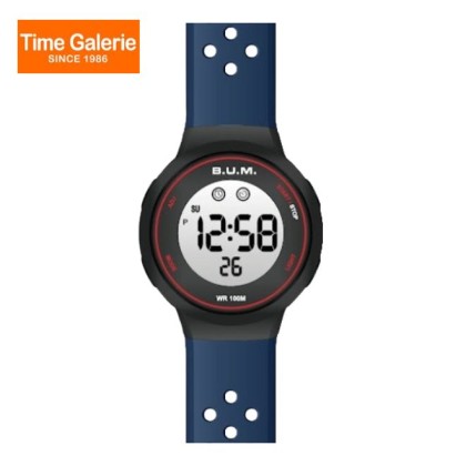 BUM BM08305A Digital Navy Blue Silicone Band Men Watch BUM BM08305A Digital Navy Blue Silicone Band Men Watch