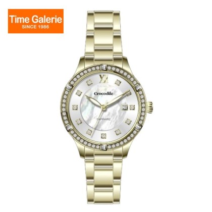 Crocodile CRDW8126.318 White Pearl Dial Stainless Steel Women Watch Crocodile CRDW8126.318 White Pearl Dial Stainless Steel Women Watch
