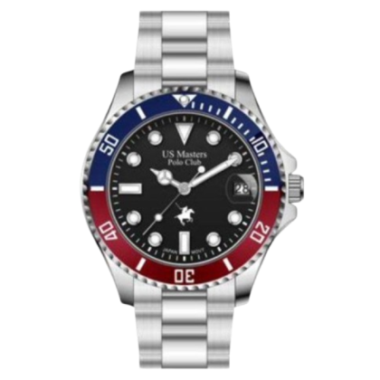 U.S Master Polo Club USM-EC04-RD-BK Analog Stainless Steel Men Watch