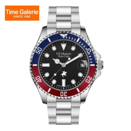 U.S Master Polo Club USM-EC04-RD-BK Analog Stainless Steel Men Watch