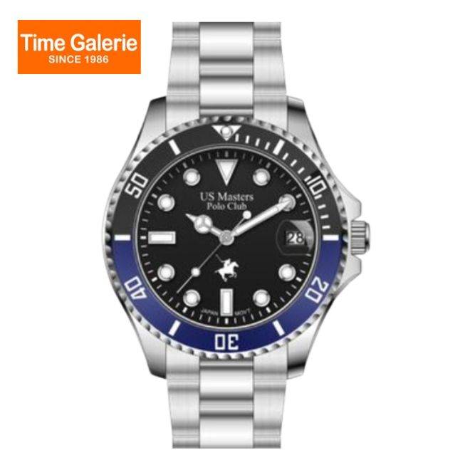 U.S Master Polo Club USM-EC04-PR-BK Analog Stainless Steel Men Watch