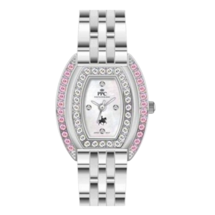 Paris Polo Club PPC-EB04-SL-PK-WE White Dial Stainless Steel Women Watch