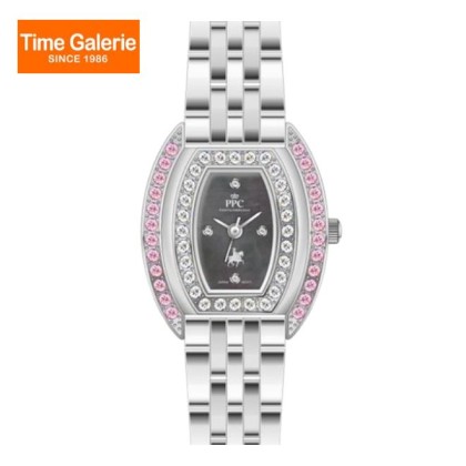 Paris Polo Club PPC-EB04-SL-PK-BK Black Dial Stainless Steel Women Watch