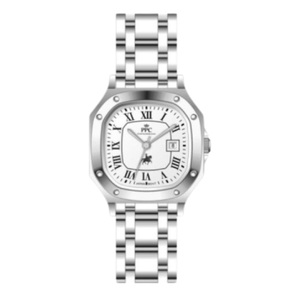 Paris Polo Club PPC-EC01-SL-WE White Dial Stainless Steel Women Watch Paris Polo Club PPC-EC01-SL-WE White Dial Stainless Steel Women Watch
