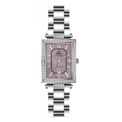 Paris Polo Club PPC-EC07-SL-PK Purple Dial Stainless Steel Women Watch