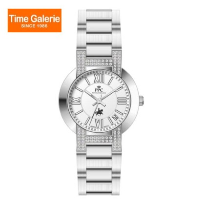 Paris Polo Club PPC-EC08-SL-WE White Dial Stainless Steel Women Watch