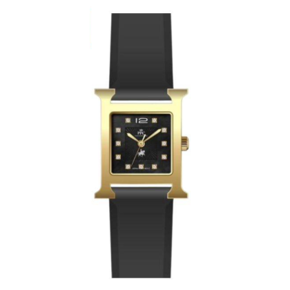 Paris Polo Club PPC-EC13-GD-BK Black Dial Silicone Strap Women Watch Paris Polo Club PPC-EC13-GD-BK Black Dial Silicone Strap Women Watch