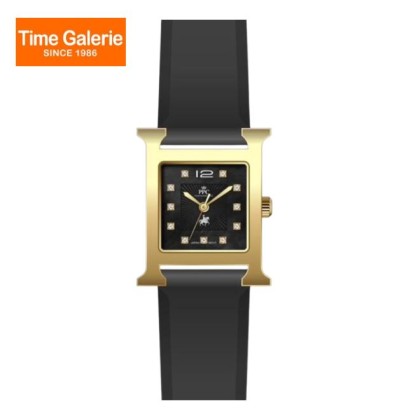 Paris Polo Club PPC-EC13-GD-BK Black Dial Silicone Strap Women Watch Paris Polo Club PPC-EC13-GD-BK Black Dial Silicone Strap Women Watch