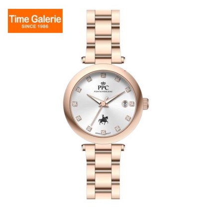 Paris Polo Club PPC-EC14-RG-WE Silver Dial Silicone Strap Women Watch