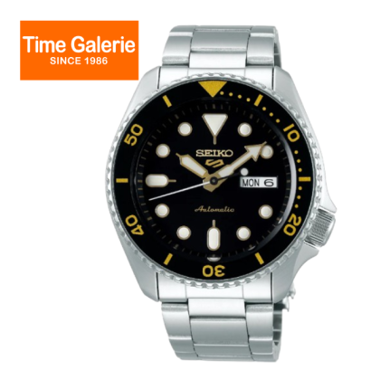 Seiko 5 Sports Superman SRPD57K1 Automatic 100M Black Dial Silver Stainless Steel Bracelet Men Watch Seiko 5 Sports Superman SRPD57K1 Automatic 100M Black Dial Silver Stainless Steel Bracelet Men Watch