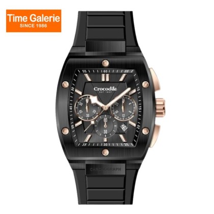 Crocodile CRDW7363.128C Black Dial Silicone Strap Men Watch