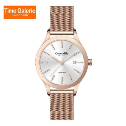 Crocodile CRDW8025.318 Silver Dial Mesh Stainless Steel Men Watch