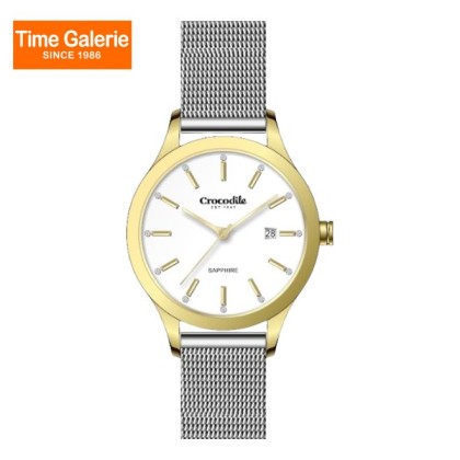 Crocodile CRDW8024.318 White Dial Mesh Stainless Steel Men Watch