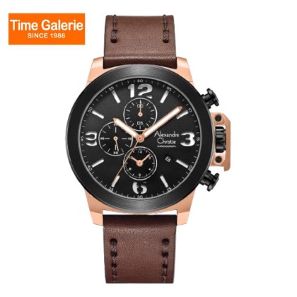Alexandre Christie ALCW6280GCLBRBA Brown Genuine Leather Strap Men Watch
