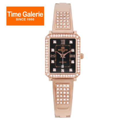 ROSCANI Radiance ROSWE694G3 Black Dial 23x29mm Rose Gold Stainless Steel Analog Women Watch ROSCANI Radiance ROSWE694G3 Black Dial 23x29mm Rose Gold Stainless Steel Analog Women Watch