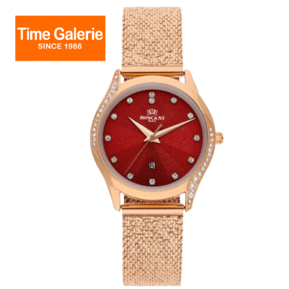 ROSCANI ROSWS12459 Red Dial Rose Gold Stainless Steel Analog Women Watch ROSCANI ROSWS12459 Red Dial Rose Gold Stainless Steel Analog Women Watch