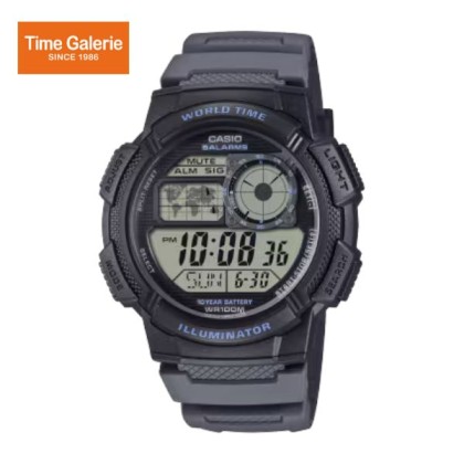 Casio General AE-1000W-8AV Grey Resin Band Men Watch Casio General AE-1000W-8AV Grey Resin Band Men Watch