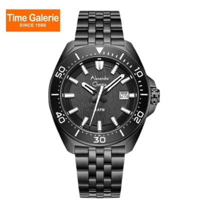 Alexandre Christie ALCW6687MDBIPBA Black Dial Stainless Steel Men Watch