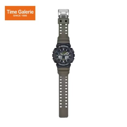 Casio G-Shock Two-Tone Utility Series GA-100TU-1A3 Olive Green Resin Band Men Sports Watch Casio G-Shock Two-Tone Utility Series GA-100TU-1A3 Olive Green Resin Band Men Sports Watch