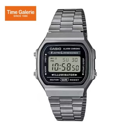Casio Vintage A168WGG-1A Grey Stainless Steel Band Men Watch / Women Watch Casio Vintage A168WGG-1A Grey Stainless Steel Band Men Watch / Women Watch