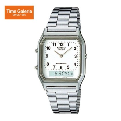 Casio Vintage AQ-230A-7BHDF Silver Stainless Steel Band Men Watch / Women Watch Casio Vintage AQ-230A-7BHDF Silver Stainless Steel Band Men Watch / Women Watch
